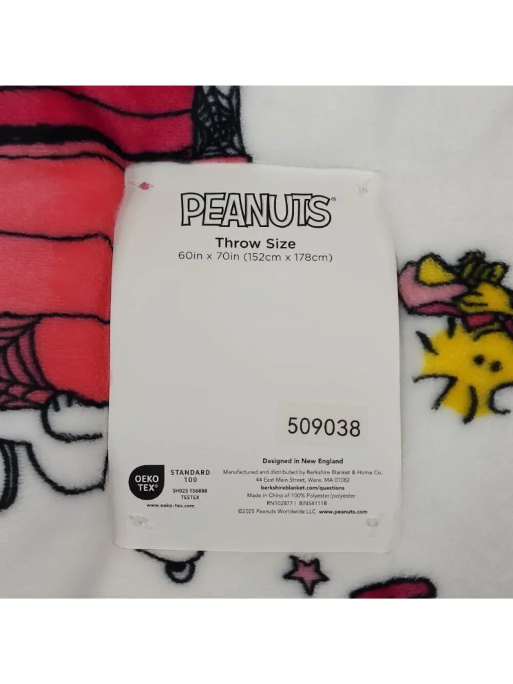 Peanuts Halloween Snoopy Pet Throw Blanket 60